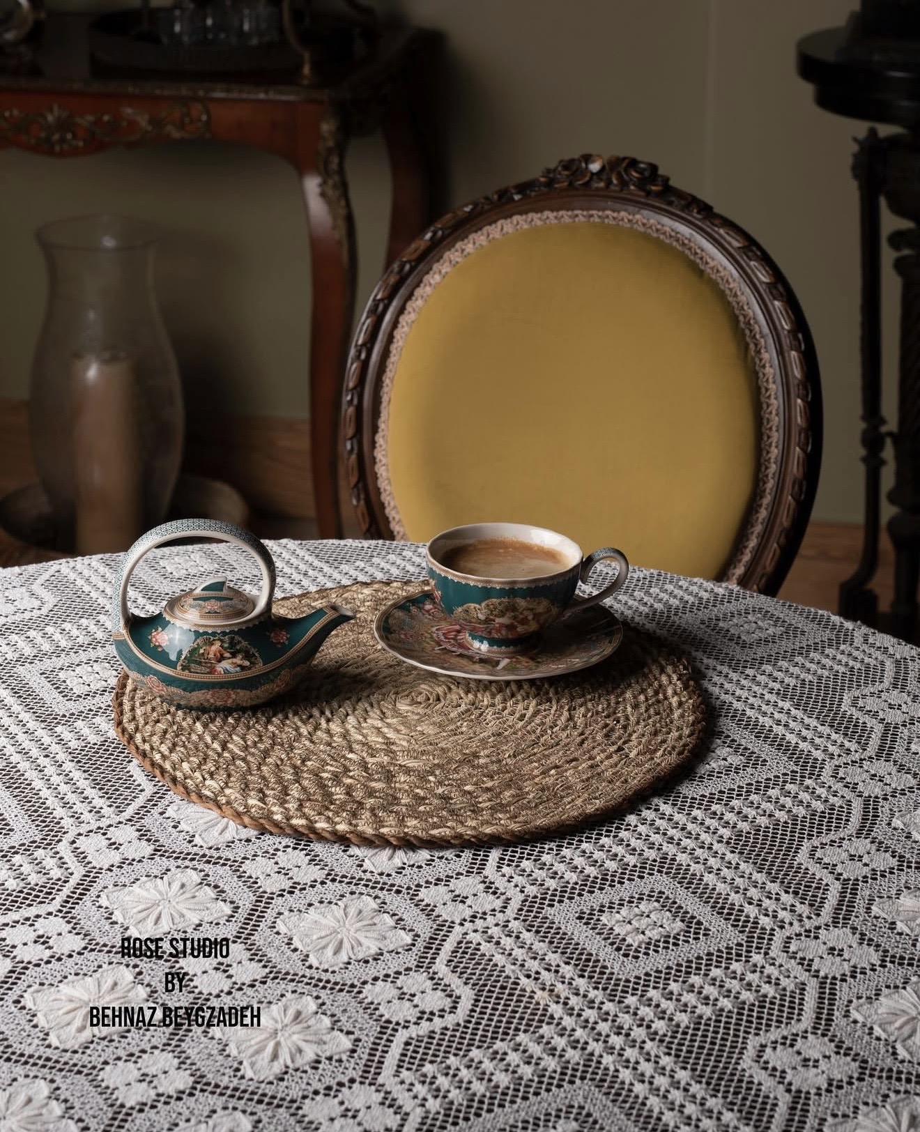 زیر بشقابی حصیری ۳۵ سانت